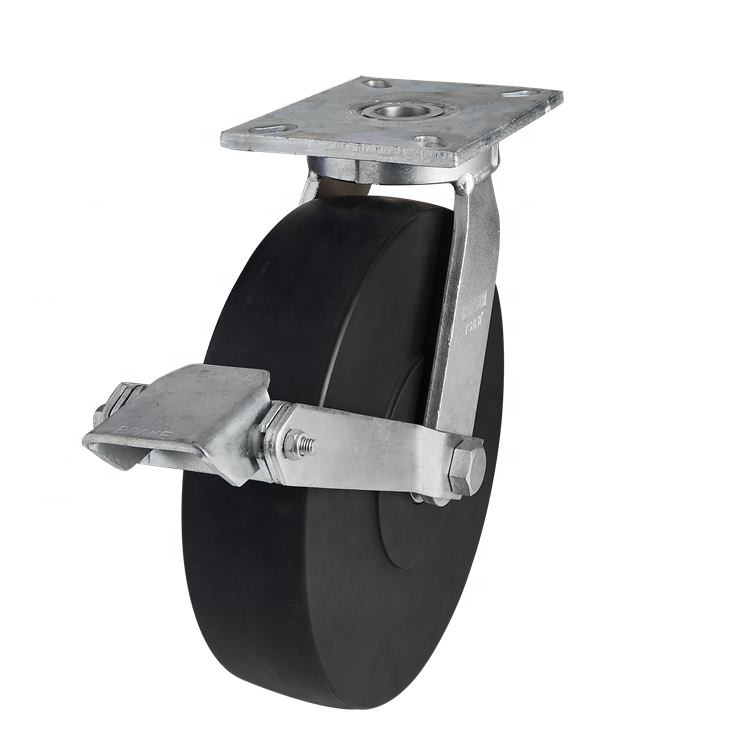 Super Heavy Duty Industrial Casters 12 Inch Black Nylon Swivel Castors Large Equipment Special Caster Wheel