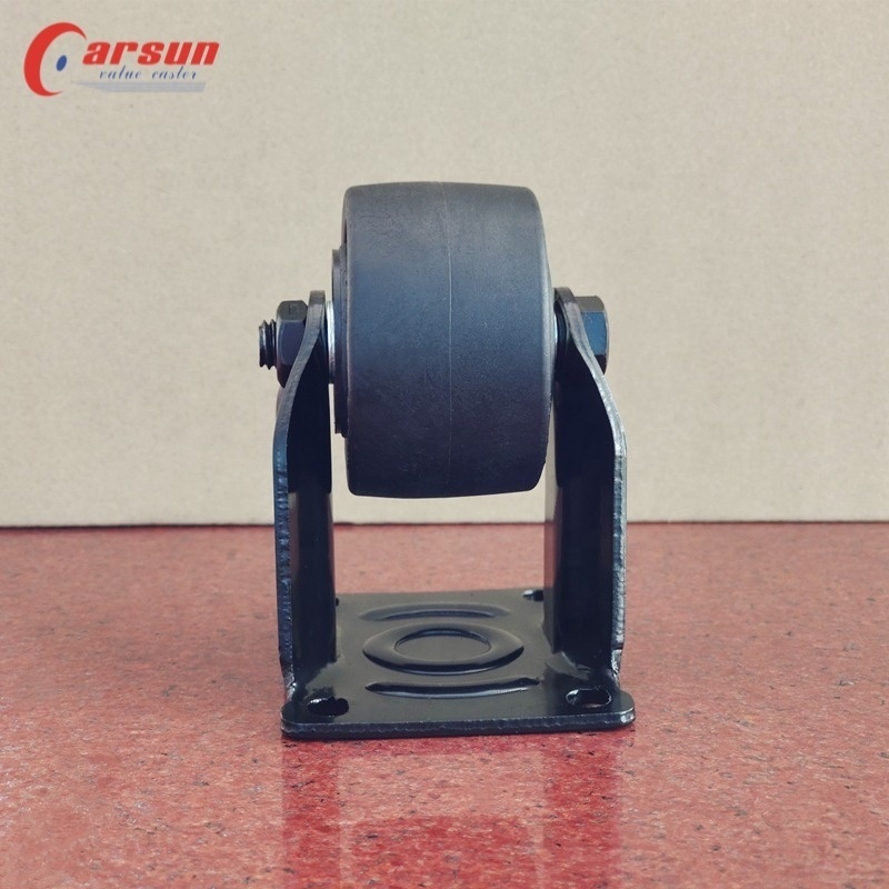 Customized Low Gravity Casters 3 Inch Black Nylon wheel rigid Caster High Load Casters