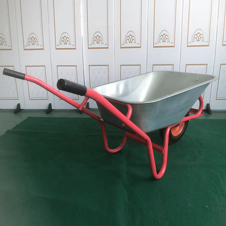 Mining and Garden Building Tool Cart Metal Wheelbarrow with One Wheel