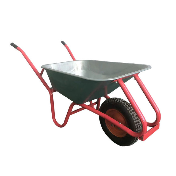 Mining and Garden Building Tool Cart Metal Wheelbarrow with One Wheel