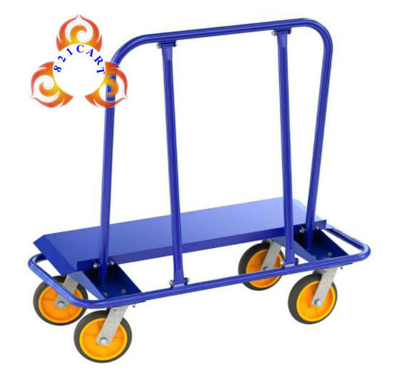 Four Wheels Steel Industrial Hand Cart Platform Trolley for Warehouse