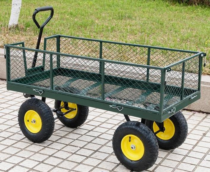 Factory Direct Sales 4 Wheels Utility Outdoor Garden Trolley Garden Tool Cart