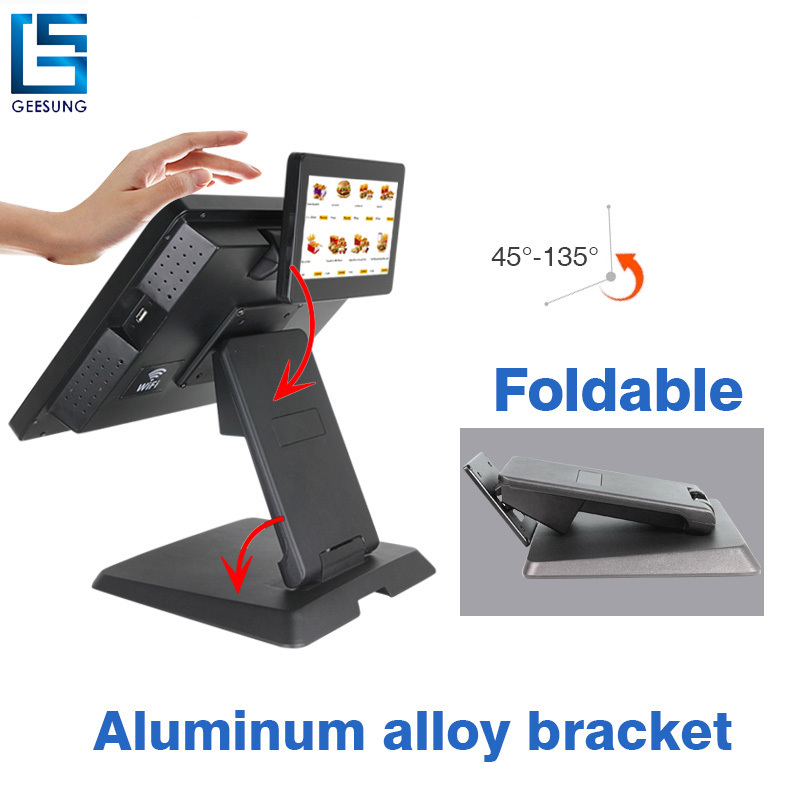 Wholesale pos de venta countertop tablet dual monitor pos terminal system retail cash register for restaurant