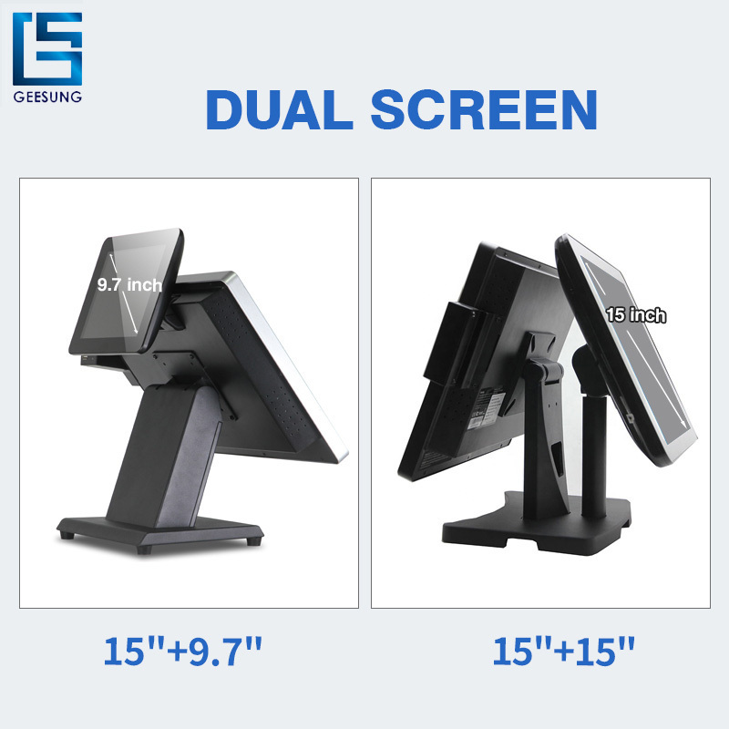 Wholesale pos de venta countertop tablet dual monitor pos terminal system retail cash register for restaurant