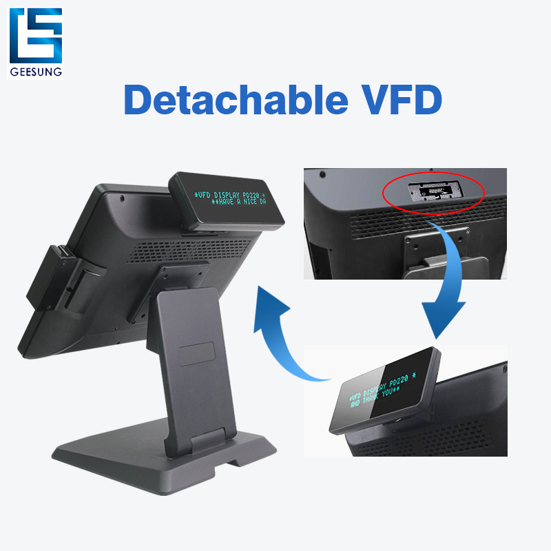 Windows Dual screen Desktop and portable pos terminal cash register all in one pos systems for self ordering system pos systems