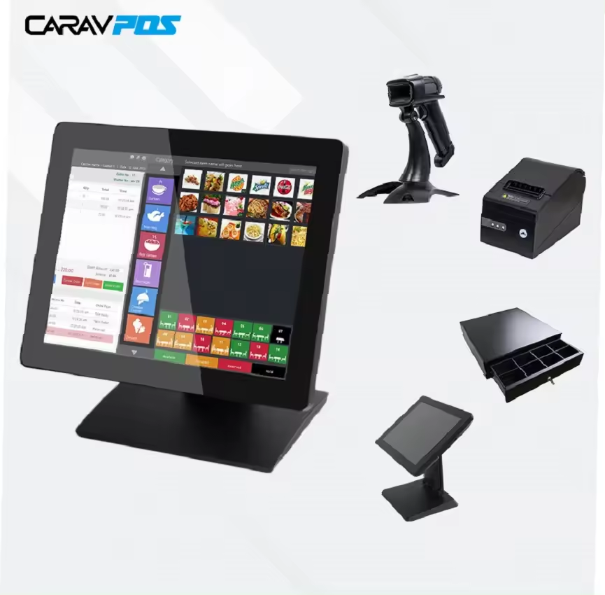 Restaurant Retail Cashier Billing Printer Touch Windows Android POS Machine POS terminal Cash Register All In One POS Systems