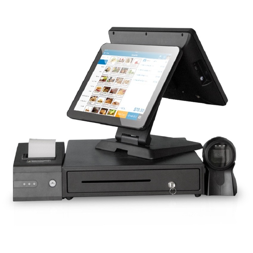 All in one cash register till system with integrated pos square pos system