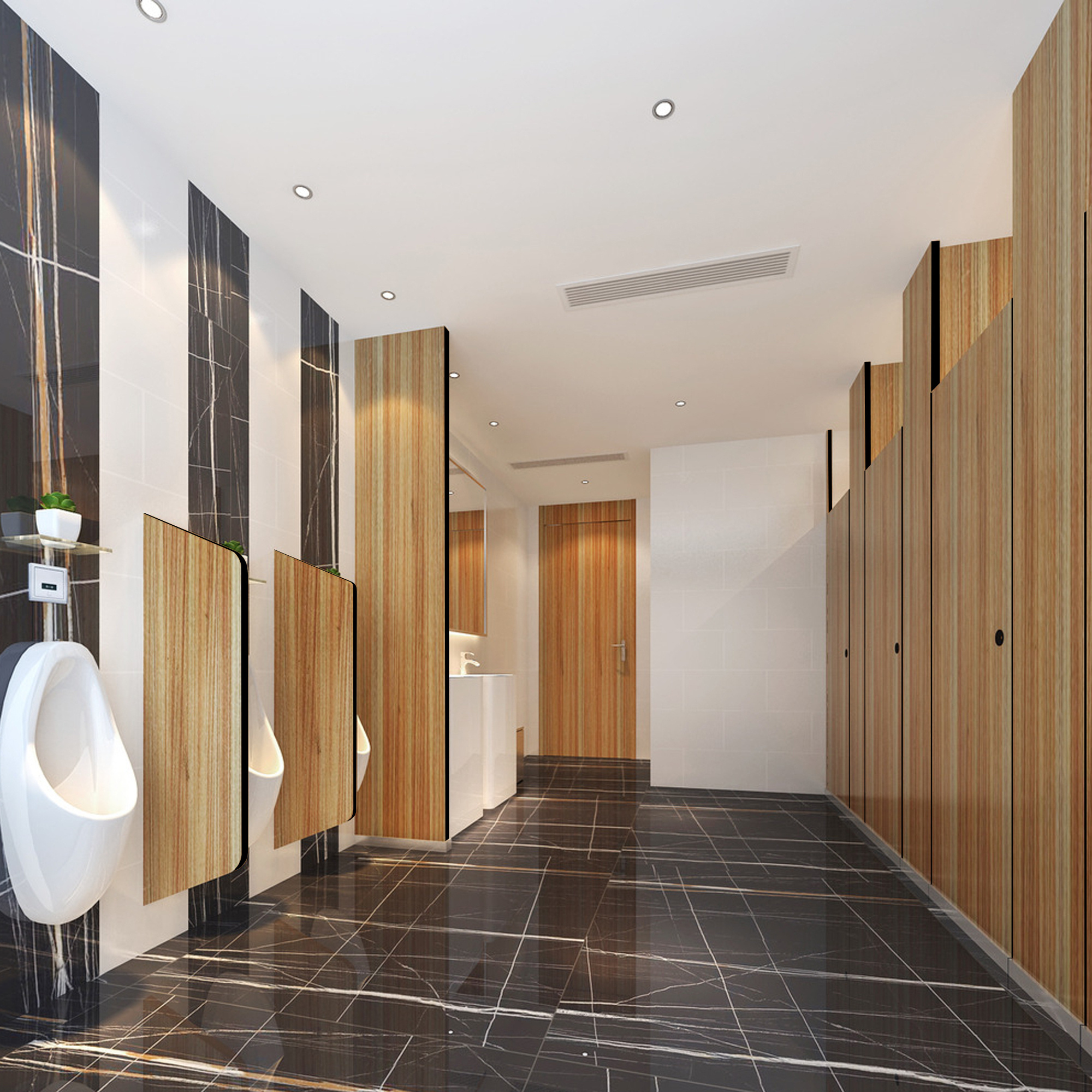 Cartmay High Quality HPL Phenolic Board Bathroom Cubicle System Shower Toilet Partitions