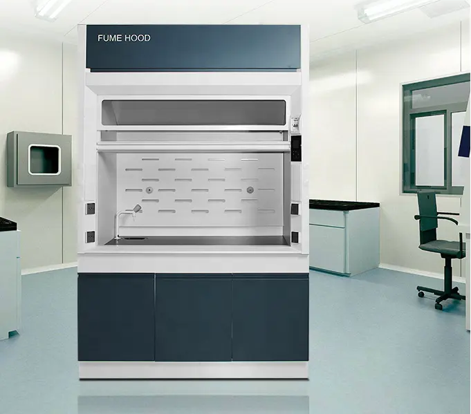 Laboratory All Steel Fume Hood Cupboard Monitor in the Cabinet Fume Hood Laboratory