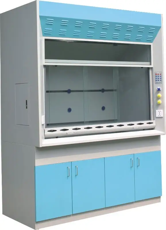 Laboratory All Steel Fume Hood Cupboard Monitor in the Cabinet Fume Hood Laboratory