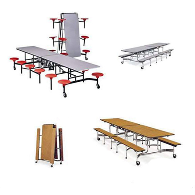 Modern Cafeteria Dinner Table And Chair School Furniture Simple Design Folding Canteen Tables And Chairs Set