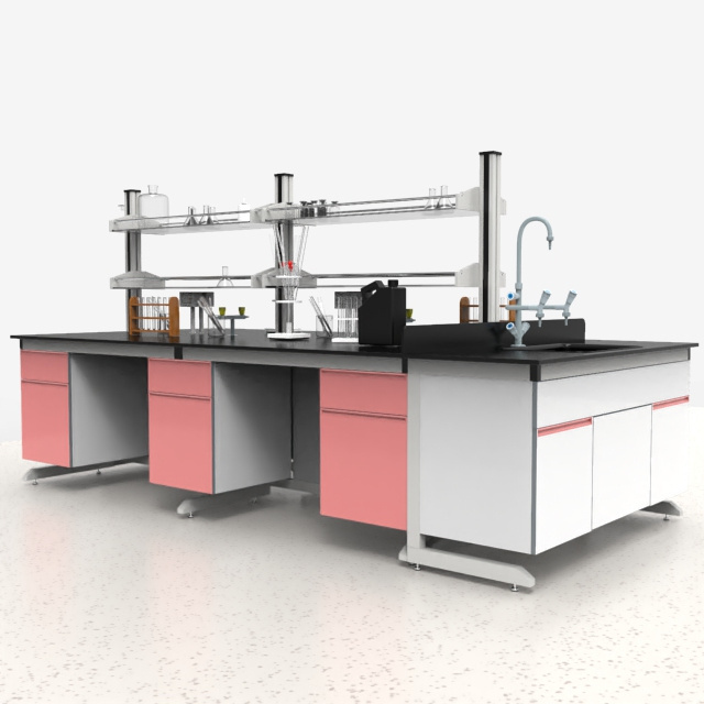 School Supplies Medical Science School Pathology Laboratory Furniture Cabinets and Table Chemical Resistant Worktop Modern 1 Set