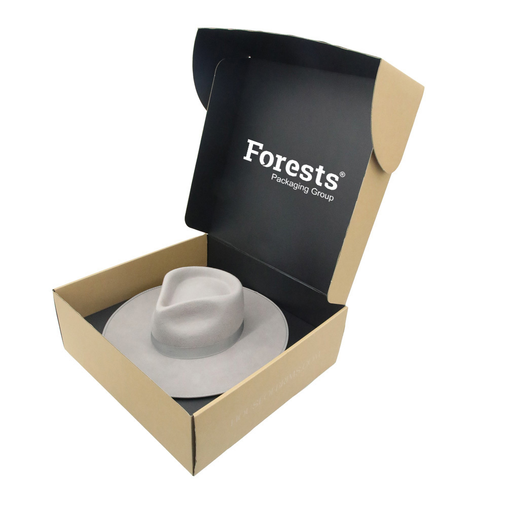 Customized Colored Printed Mailer Shipping Folding Durable hat boxes wholesale hat packaging box panama hat box