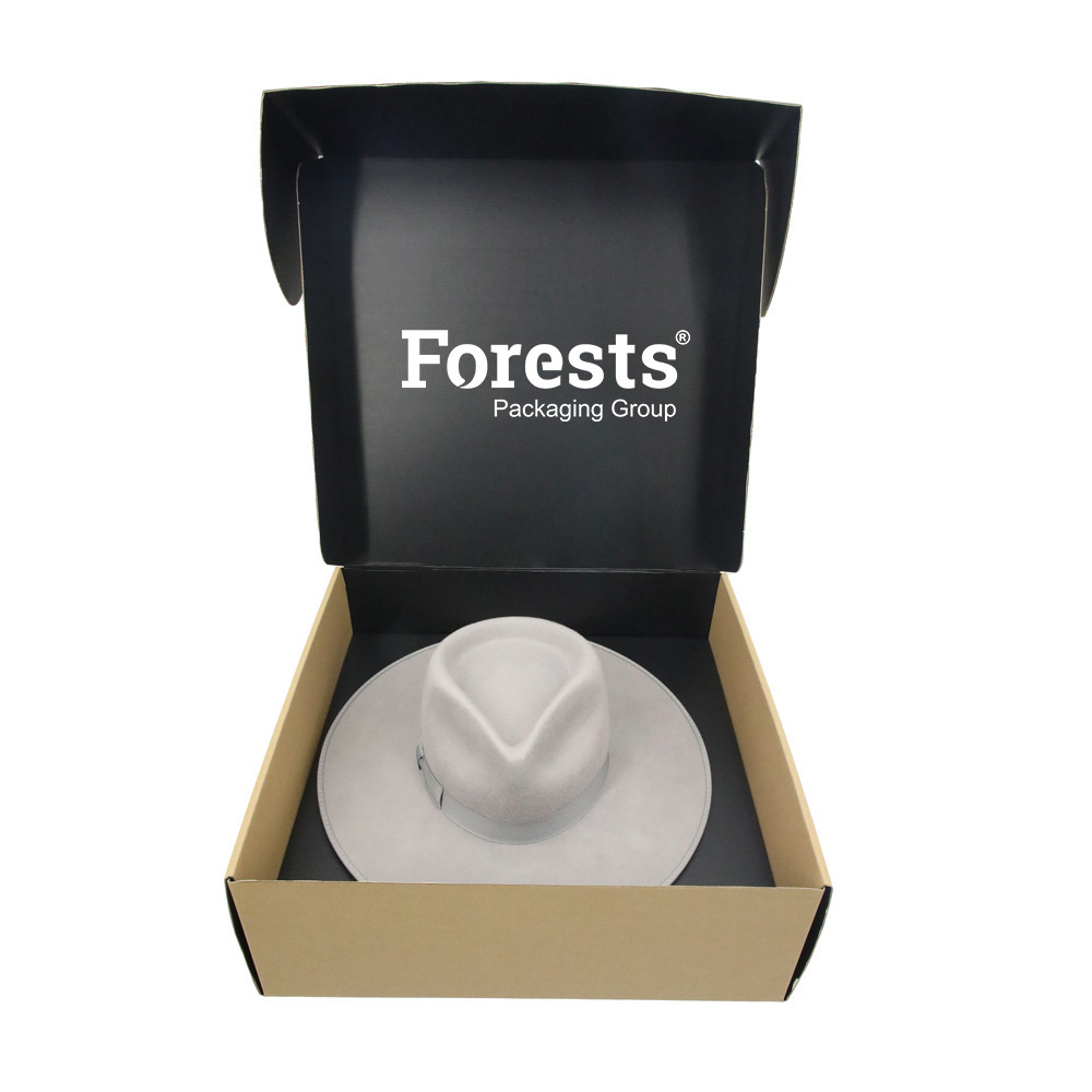 Customized Colored Printed Mailer Shipping Folding Durable hat boxes wholesale hat packaging box panama hat box