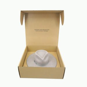 Wholesale logo printing Corrugated hat package box fedora hat mailer box corrugated baseball hat packing shipping box