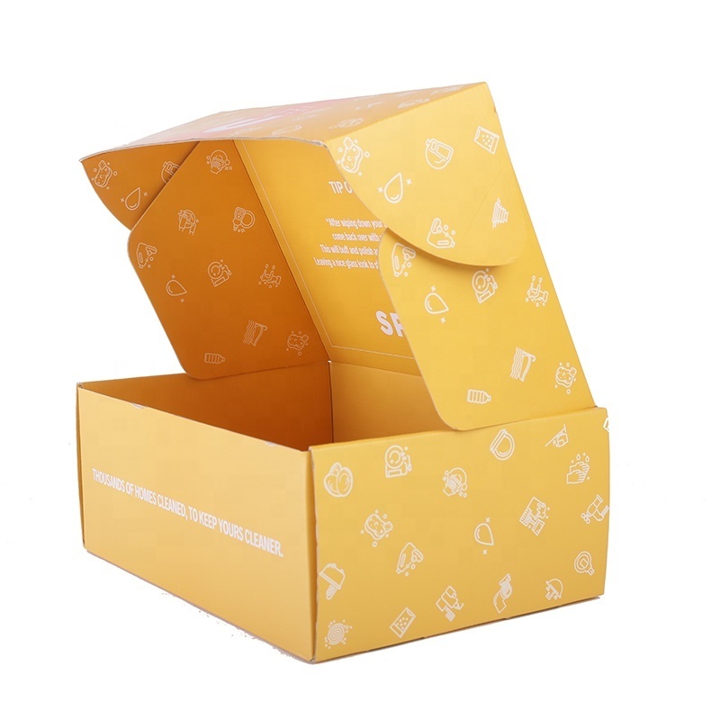 Custom double printing craft paper corrugated cardboard recycled tuck top packaging box work home packing