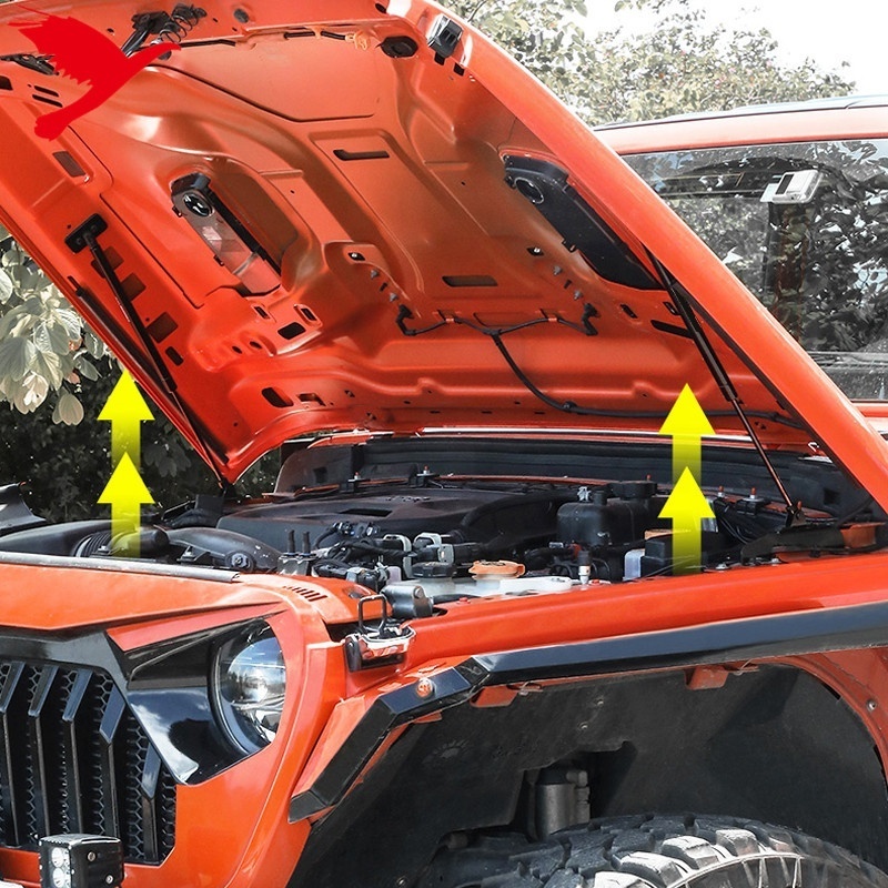 Car Accessories Hydraulic Jack Front Hood Lift Supports Hood Struts Shocks Springs Dampers For Jeep Wrangler JL 2018 2019 2020