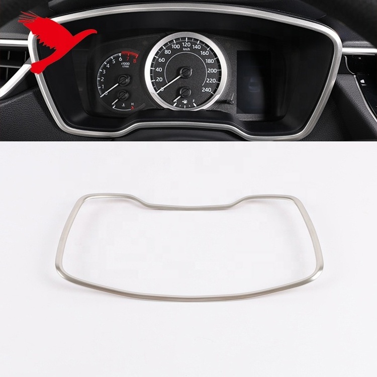 Car Interior Accessories Dashboard Center Console Display Cover Frame Trim Steel 1PC for Toyota Corolla (E210) 2019-2020