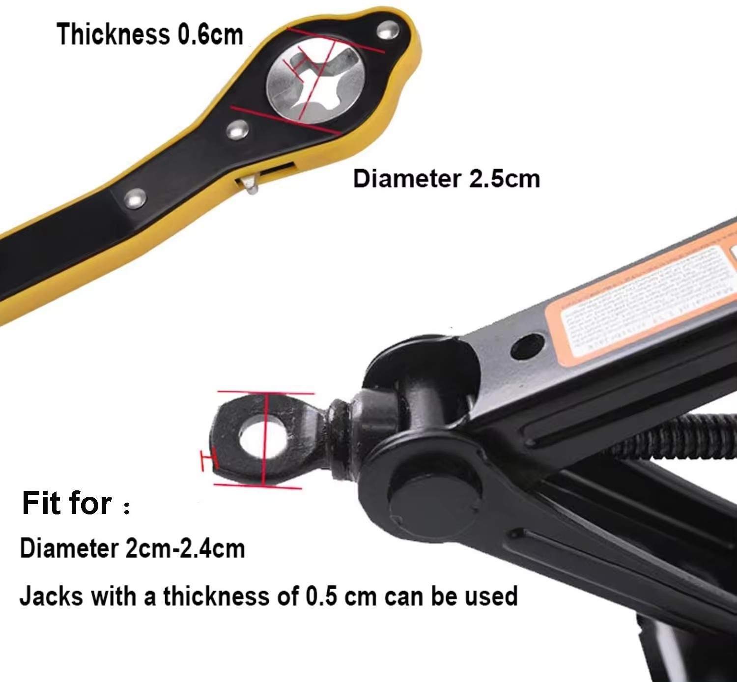 Auto Labor-Saving Jack Ratchet Handle Metal Scissor Jack Garage Tire Wheel Lug Wrench Lift Speed Handle Tool