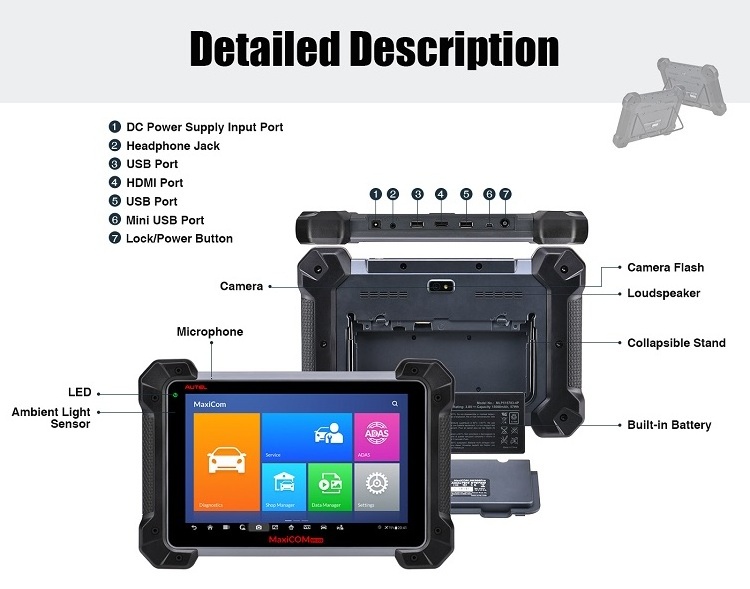 Ecu car programming tool Autel MaxiCOM MK908 pro Automotive Diagnostic Scanner better than Autel maxisys ms908p elite