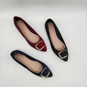 lady flat shoes fashion top selling style for customer comfortable insole and high quality shoes