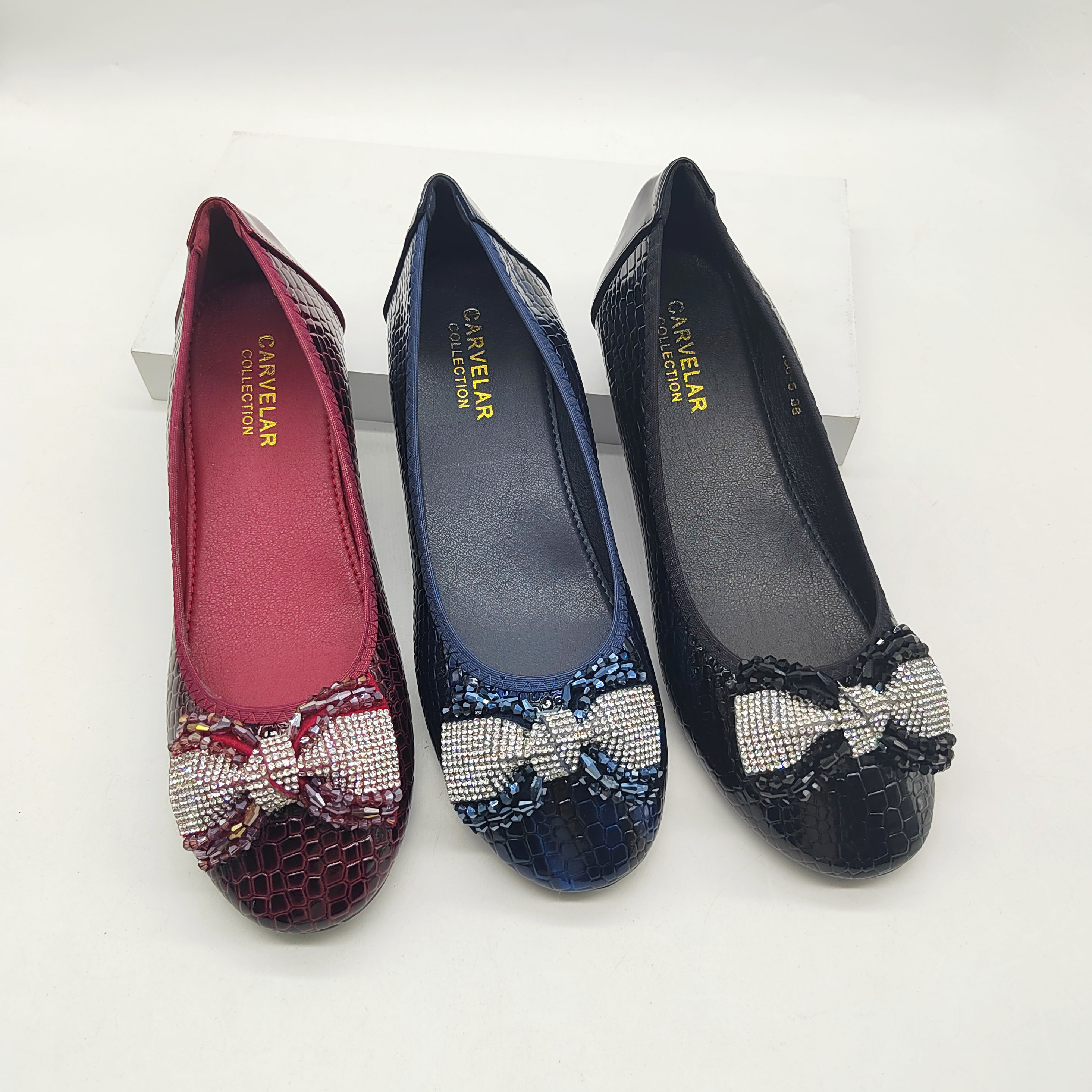 Women wedges fish print shoes daily walking styles shoes with rhinestone bow casual flat shoes for women