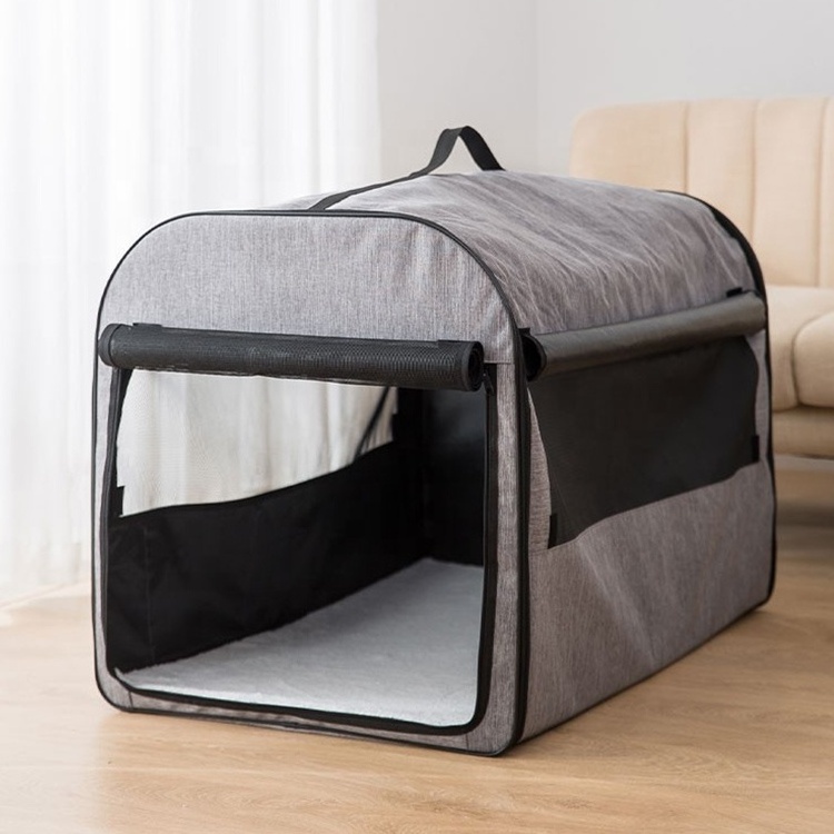 BunnyHi PET047 Indoor Outdoor Travel Breathable Mesh Fabric Small Cat Dog Pet Carrier with Storage Bags