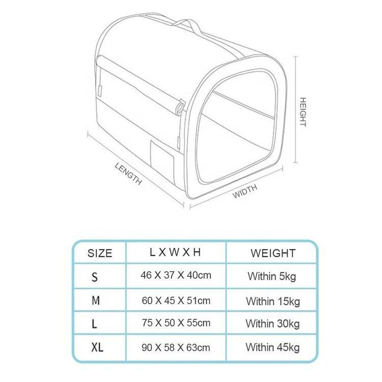 BunnyHi PET047 Indoor And Outdoor Pet Carriers Travel Products Cat House Dog Cage