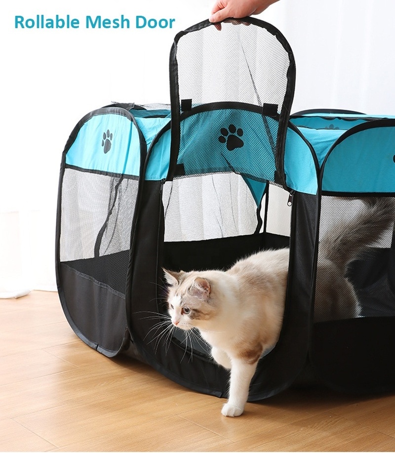 BunnyHi PET004  Portable Foldable Dog Cat PlaypenPet Cages House Exercise Play Camping Tent for Puppies Dogs Cats Rabbits