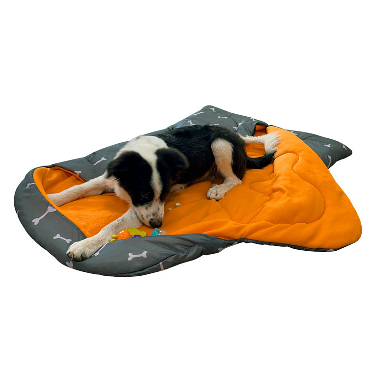 GW043 Indoor Outdoor Cat Dog Beds Waterproof Warm Packable Dog Sleeping Bag For Pet Travel Camping Hiking