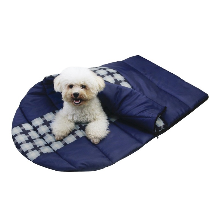 GW045 Portable Dog Sleeping Bag Warm Packable Bed Mat Washable Pet Camping Bag For Indoor and Outdoor Travel Camping Hiking