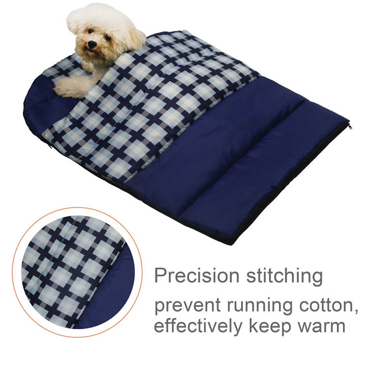 GW045 Portable Dog Sleeping Bag Warm Packable Bed Mat Washable Pet Camping Bag For Indoor and Outdoor Travel Camping Hiking