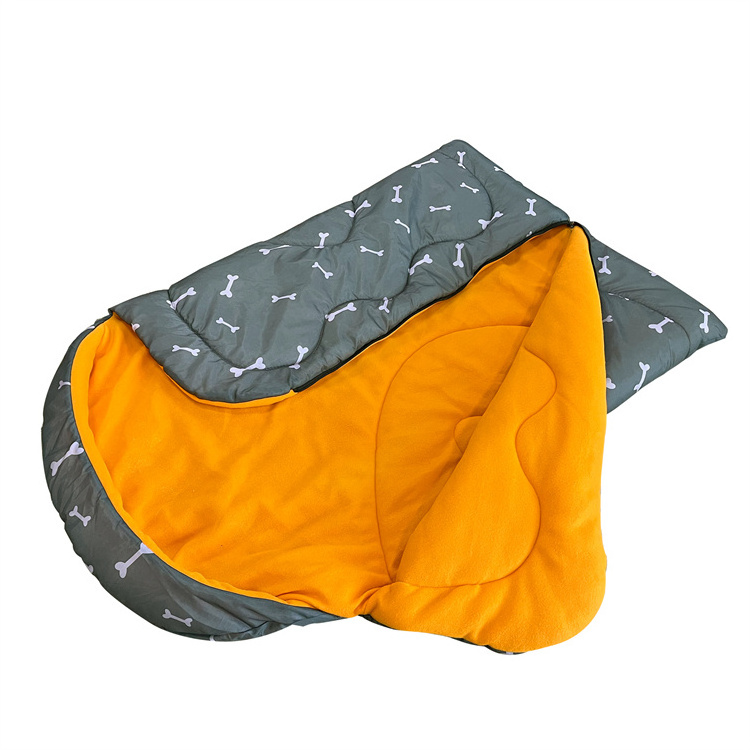 GW043 Indoor Outdoor Cat Dog Beds Waterproof Warm Packable Dog Sleeping Bag For Pet Travel Camping Hiking