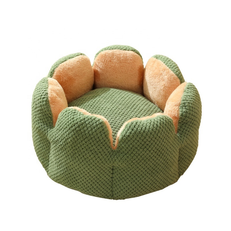 BunnyHi PET008 Small Size Cat Favor Cactus Petal Premium Warm Fuzzy Sleeping Pillow Fluffy Thick Kennel Pet Dog Cat Bed