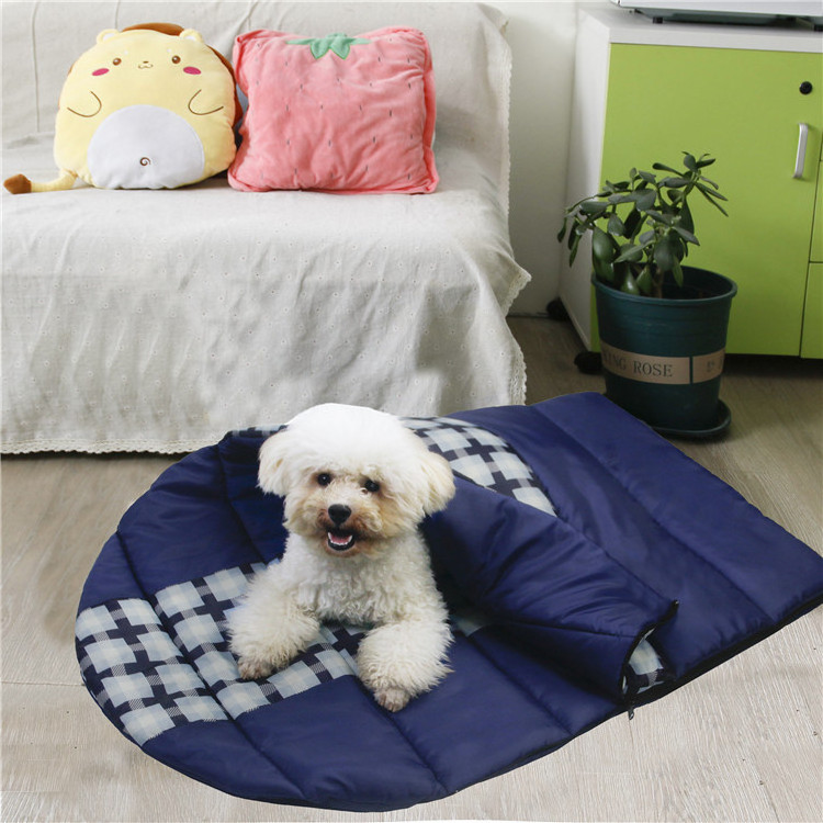 GW045 Portable Dog Sleeping Bag Warm Packable Bed Mat Washable Pet Camping Bag For Indoor and Outdoor Travel Camping Hiking