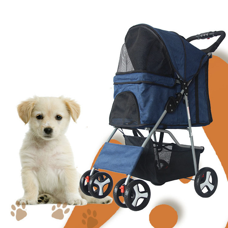 BunnyHi CWTC001 Foldable Trolley Luxury Pet Dog Stroller For Dogs