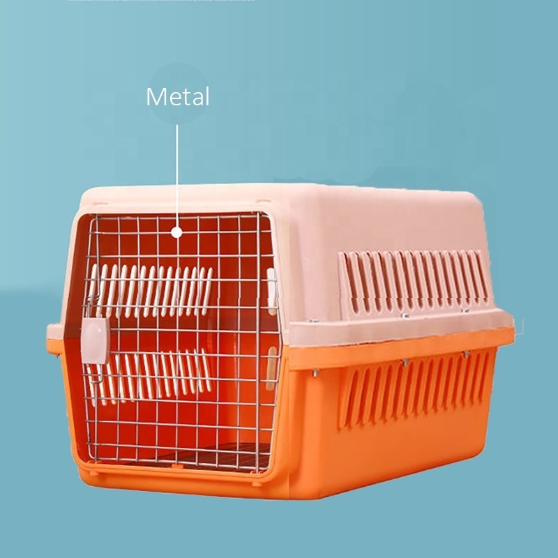 BunnyHi PET039 Pet Accessories Portable Travel Dog Carriers Cat Pet Cages With Metal Wire Ventilation