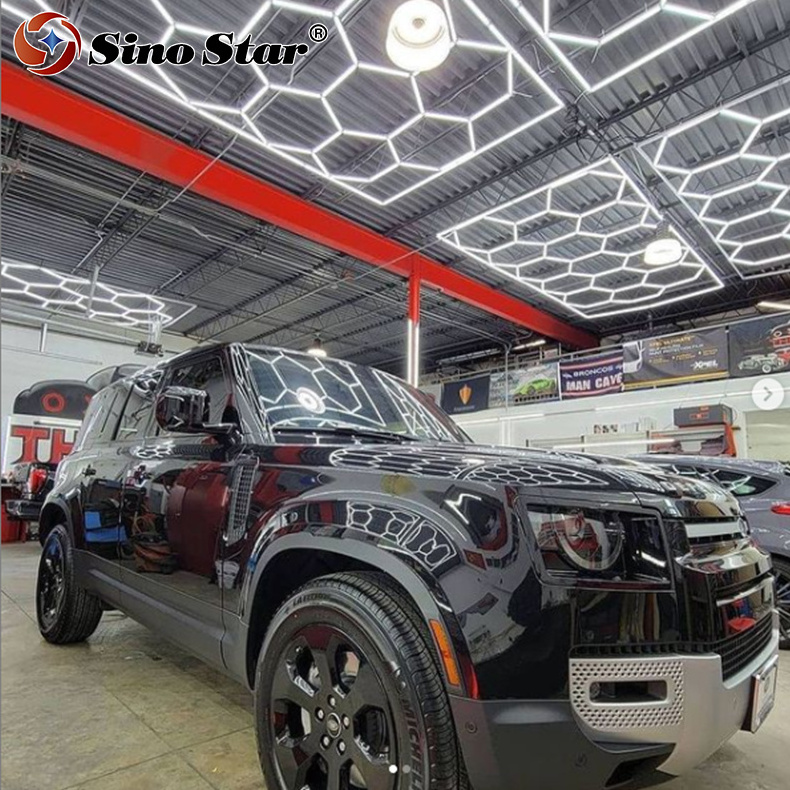 New Arrival One Step Connection High Flux Auto Vehicle Parts Honeycomb Light High CRI 90 Hex Garage LED Lights