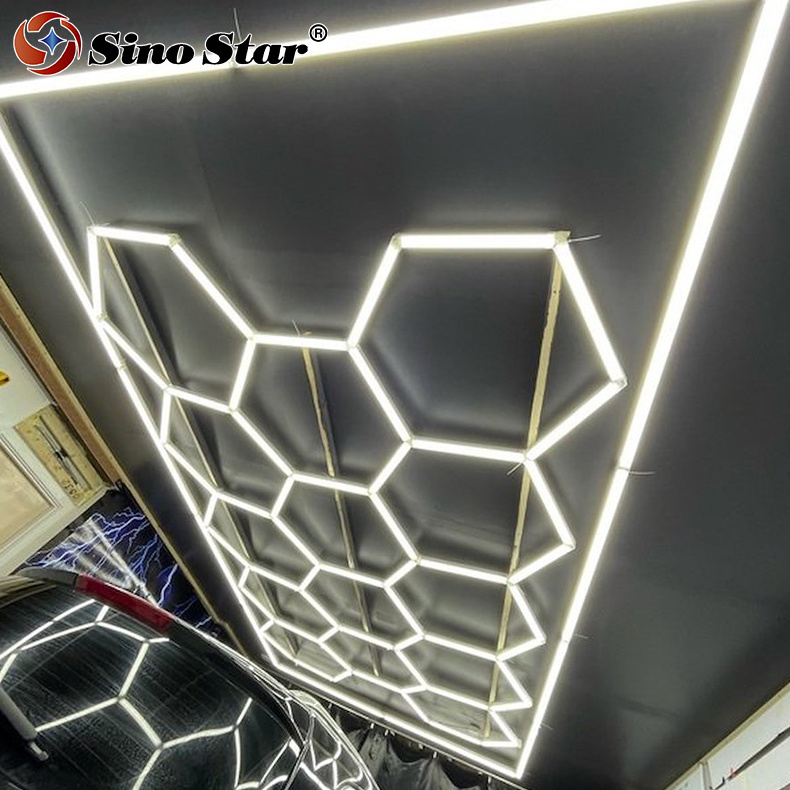 New Arrival One Step Connection High Flux Auto Vehicle Parts Honeycomb Light High CRI 90 Hex Garage LED Lights