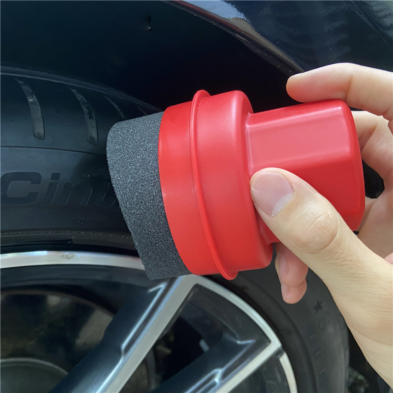 Car Care Applicator Pad Tire Dressing Applicator Foam Sponge Pad Tire and Trim Contour Applicator 12*8.5*6.5CM