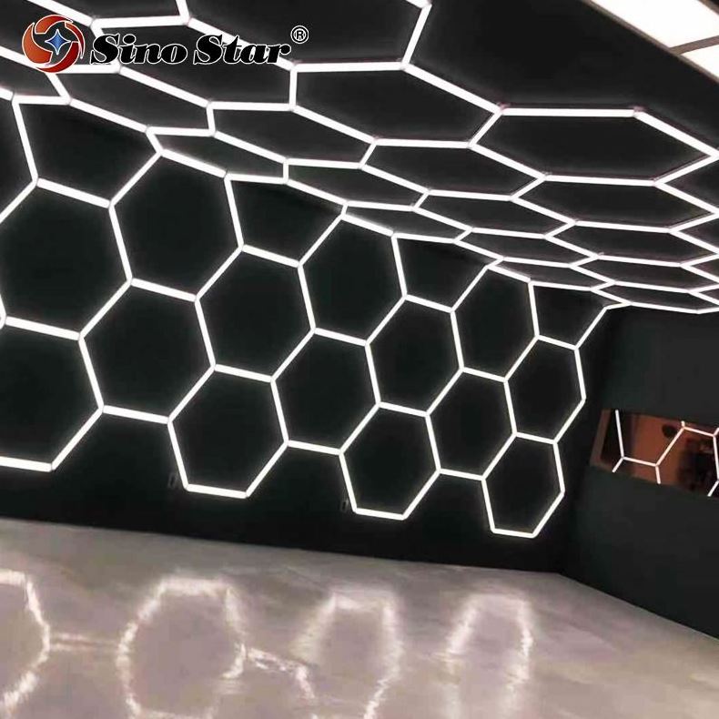 Car detailing shop for the car polishing popular in France modular hexagonal led