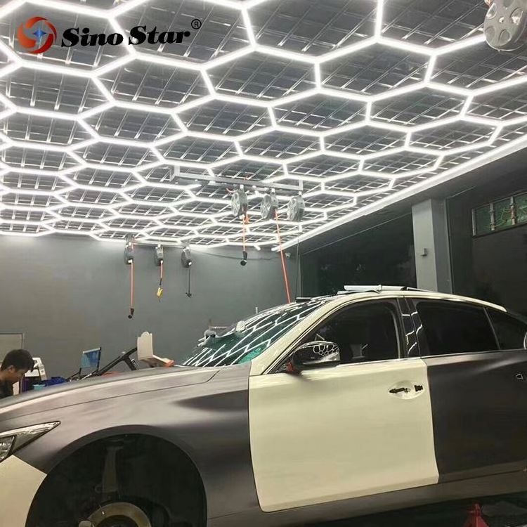 Car detailing shop for the car polishing popular in France modular hexagonal led