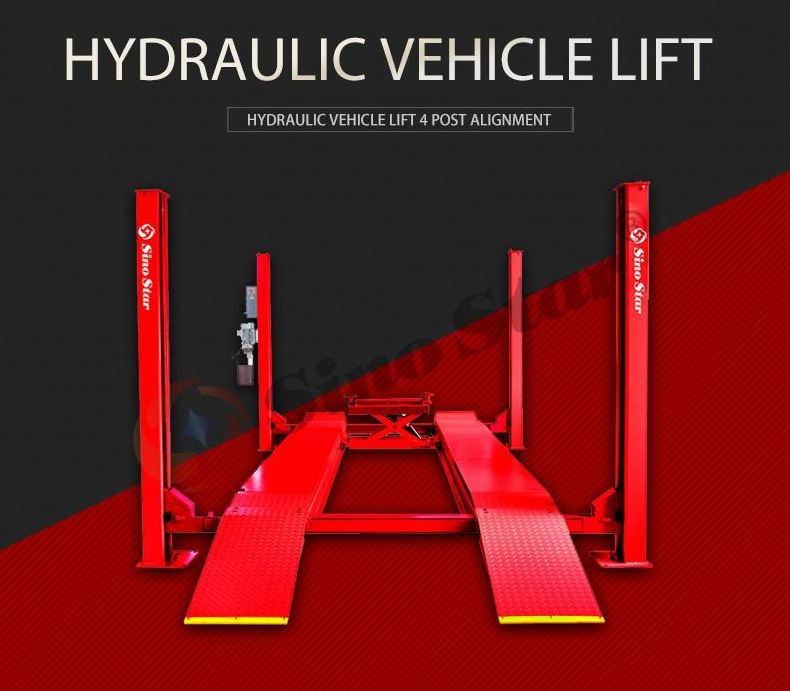 Vehicle wheel alignment 4 post auto lifter equipment four legs car lift