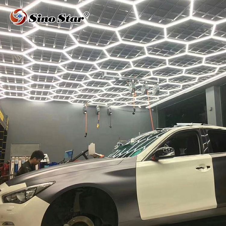 Car detailing shop for the car polishing popular in France modular hexagonal led