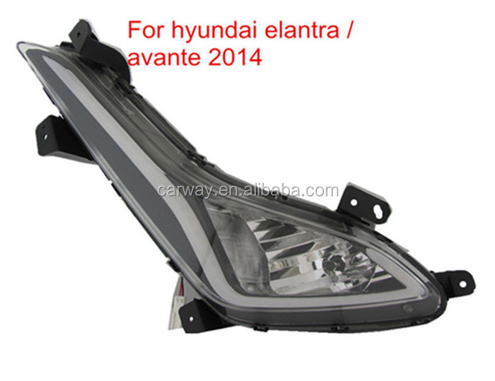 Fog light with DRL for Hyundai Elantra 2014 Avante LED DRL Daytime Running Light For HYUNDAI