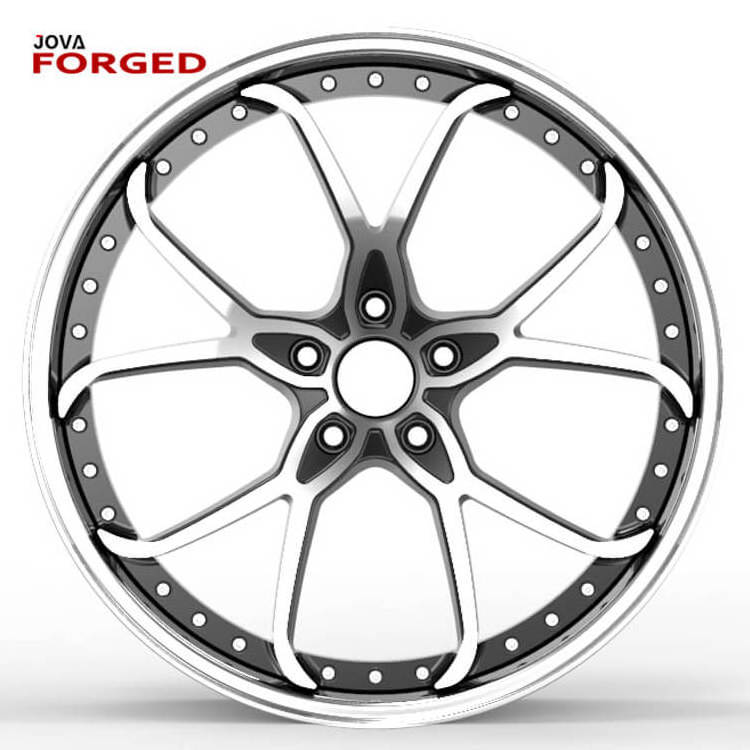 Y Amazing Flower Design Custom Polished Rims 2 Piece 5 Lug Wheels 5x114.3 19