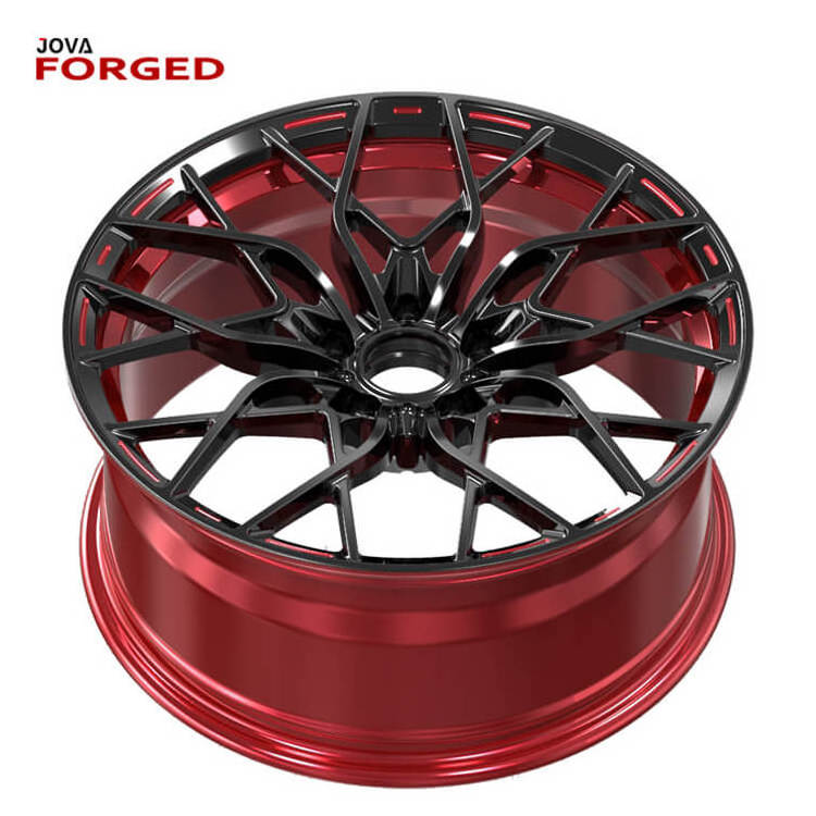 China Car Sport Rim Malaysia Brushed 20 Inch Rims Black Red Alloy Wheel