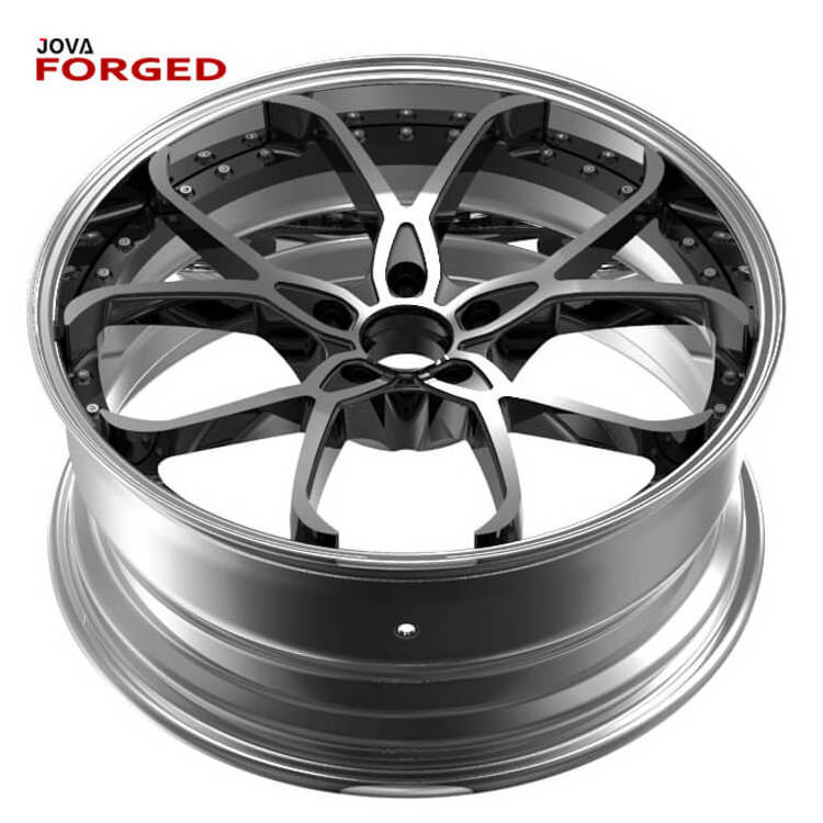 Y Amazing Flower Design Custom Polished Rims 2 Piece 5 Lug Wheels 5x114.3 19