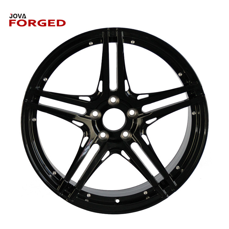 17 Inch Forged Deep Lip Black Alloy Rims 5x112 Wheels Concave Rims