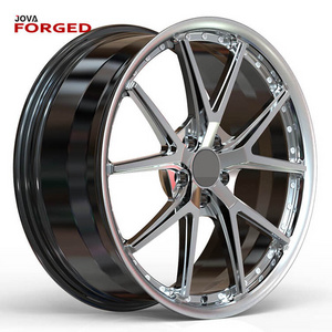 Forged Wheels 2 pc Silver Deep Lip 10 Lug Rims 5 Double Spoke Wheels